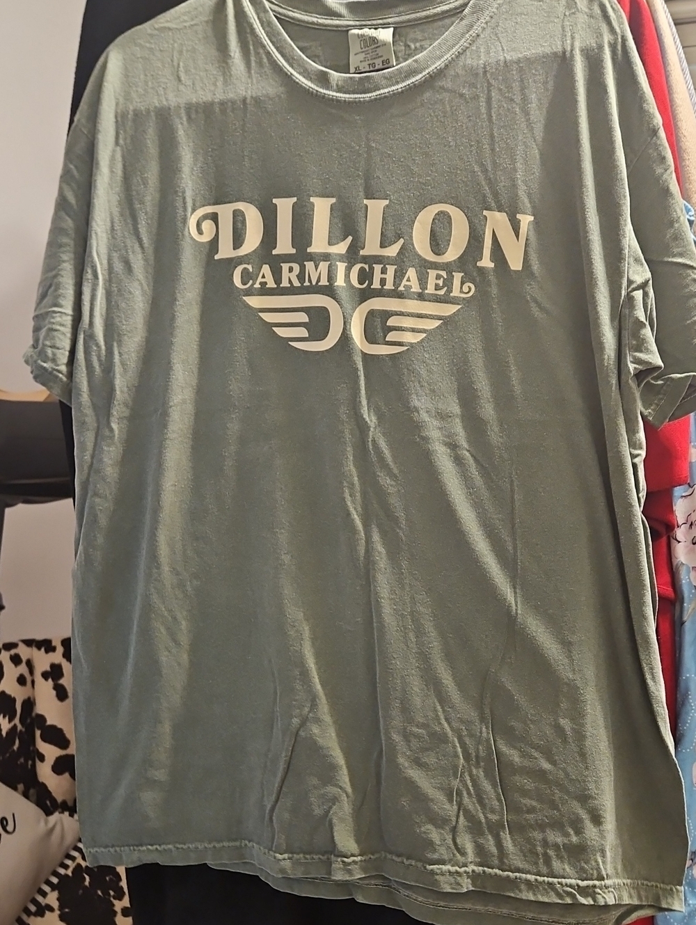 Comfort Colors Olive Green Dillon Carmichael Logo Tee